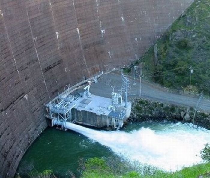 Monticello dam, largest drain hole