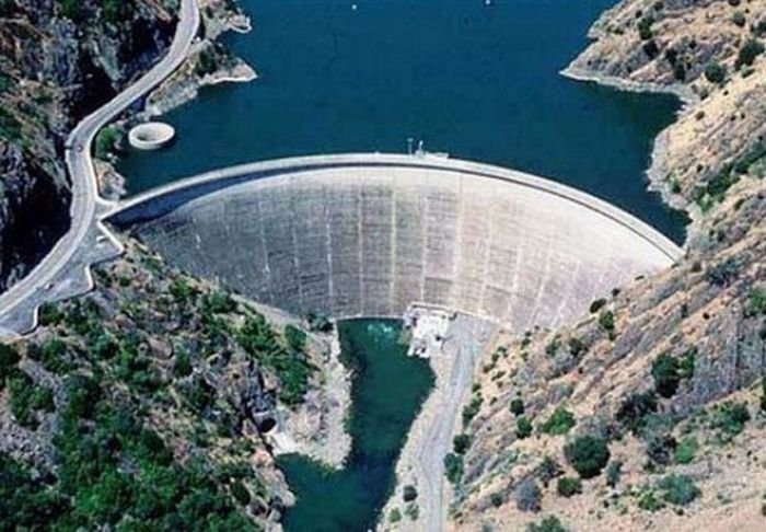 Monticello dam, largest drain hole