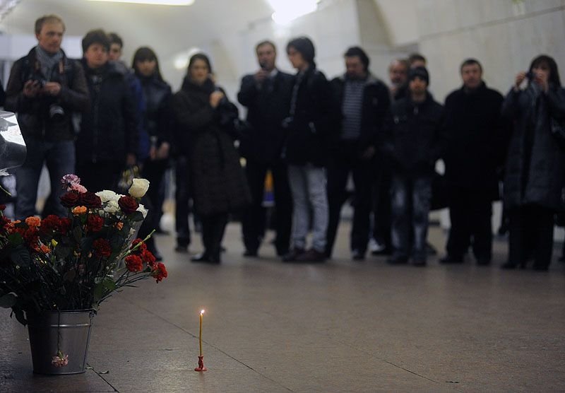 Remembrances of underground attacks, Moscow, Russia