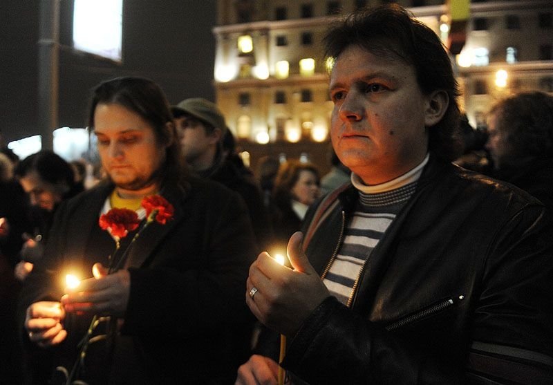 Remembrances of underground attacks, Moscow, Russia