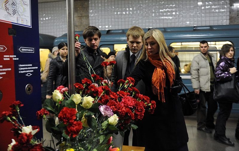 Remembrances of underground attacks, Moscow, Russia