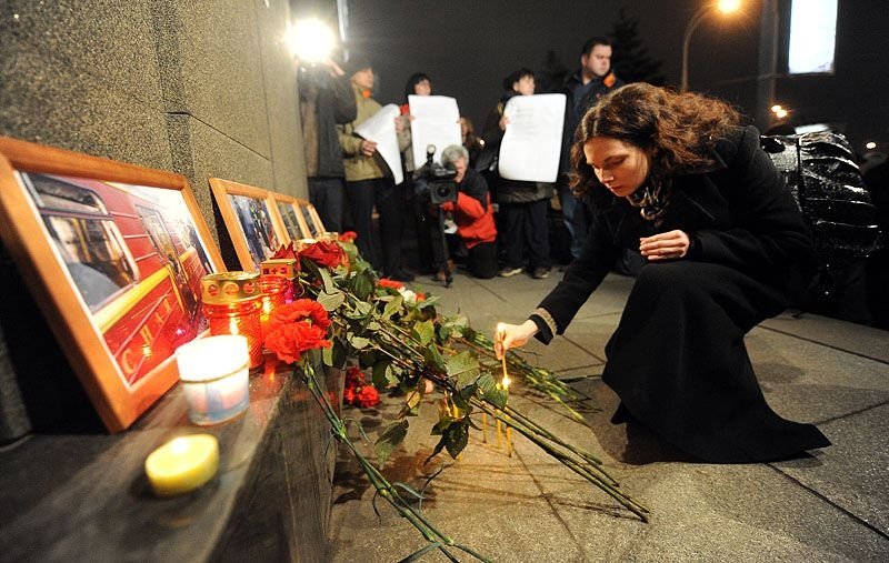 Remembrances of underground attacks, Moscow, Russia