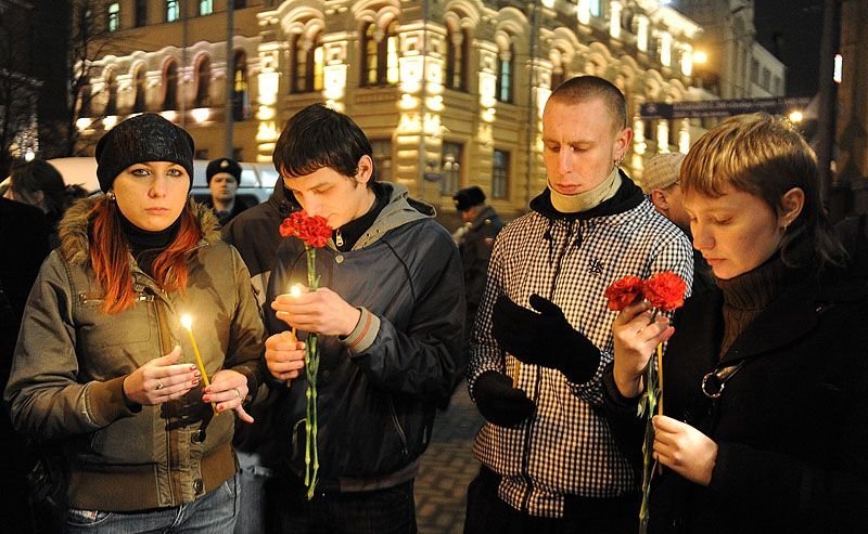 Remembrances of underground attacks, Moscow, Russia