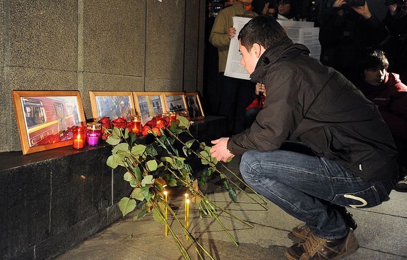 Remembrances of underground attacks, Moscow, Russia