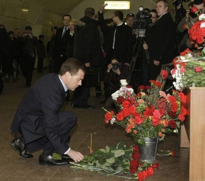 Remembrances of underground attacks, Moscow, Russia