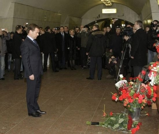 Remembrances of underground attacks, Moscow, Russia