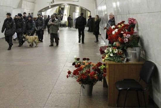 Remembrances of underground attacks, Moscow, Russia