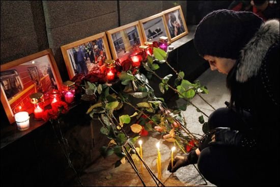 Remembrances of underground attacks, Moscow, Russia