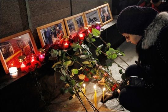 Remembrances of underground attacks, Moscow, Russia