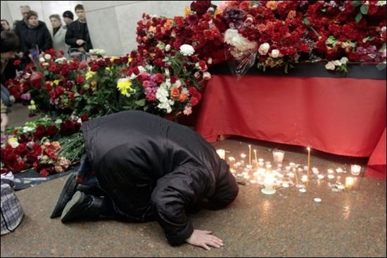 Remembrances of underground attacks, Moscow, Russia