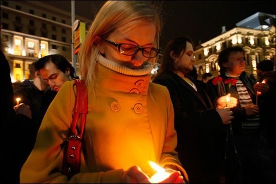 Remembrances of underground attacks, Moscow, Russia