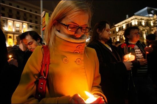 Remembrances of underground attacks, Moscow, Russia