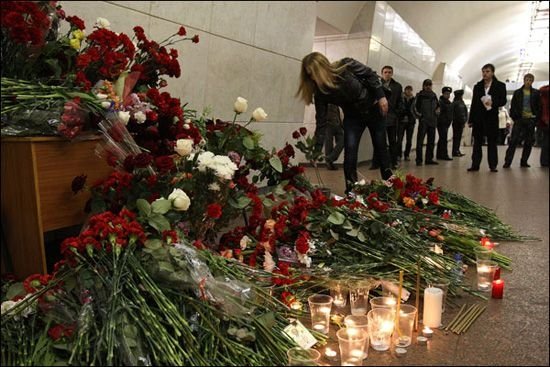 Remembrances of underground attacks, Moscow, Russia