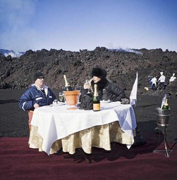 Volcano lunch, Iceland