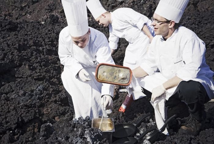 Volcano lunch, Iceland