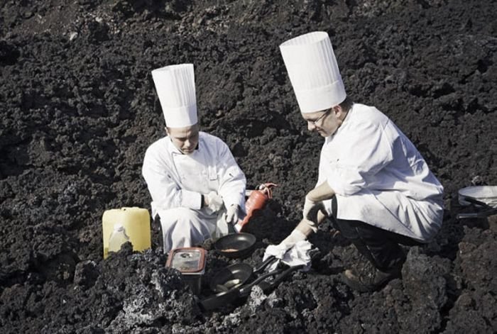 Volcano lunch, Iceland