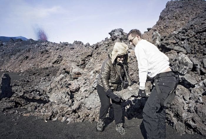 Volcano lunch, Iceland