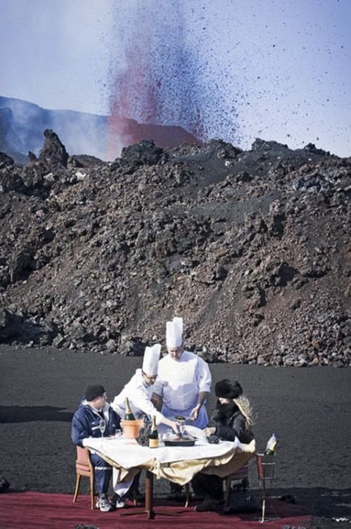 Volcano lunch, Iceland