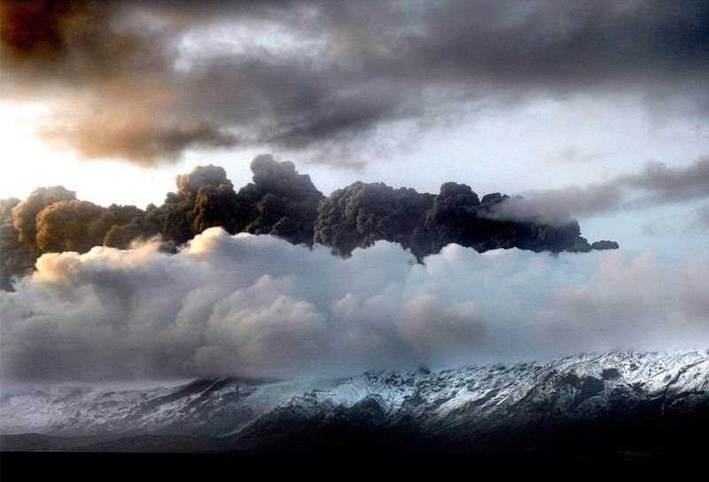 The Eruption of Eyjafjallajökull volcano, Skógar, Mýrdalsjökull, Iceland