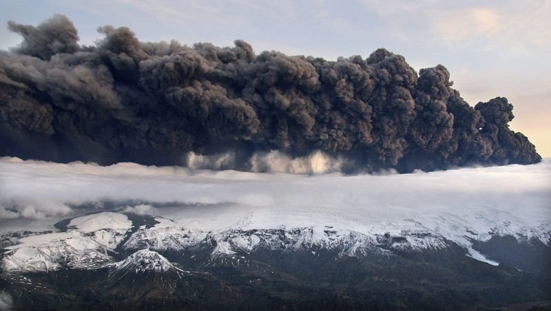 The Eruption of Eyjafjallajökull volcano, Skógar, Mýrdalsjökull, Iceland