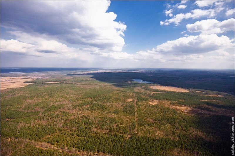 Views of Moscow region from tower, Russia