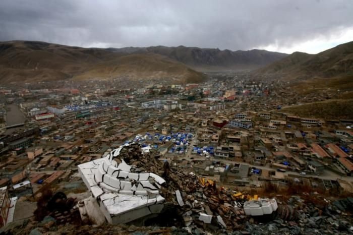 Earthquake in Yushu county, Qinghai, China