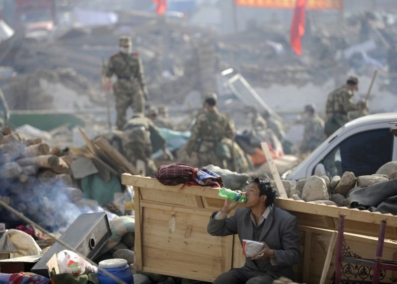 Earthquake in Yushu county, Qinghai, China