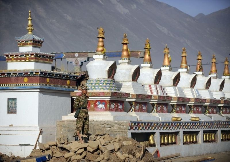 Earthquake in Yushu county, Qinghai, China
