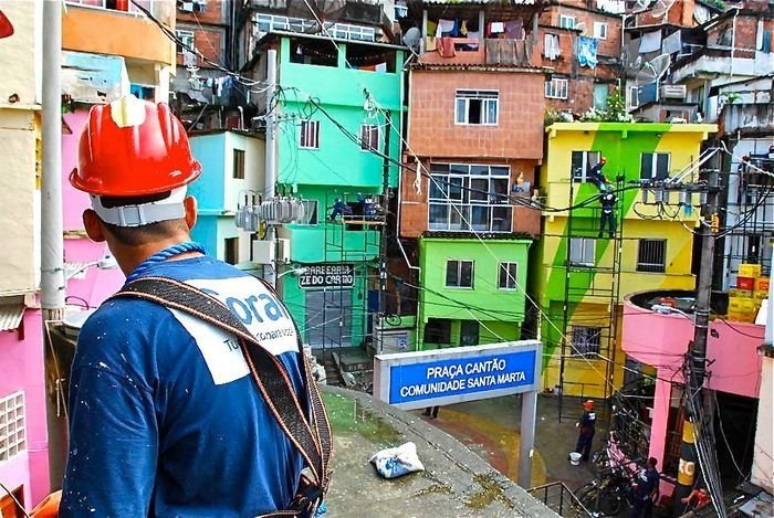 Favela paintings in Santa Marta, Rio de Janeiro, Brazil