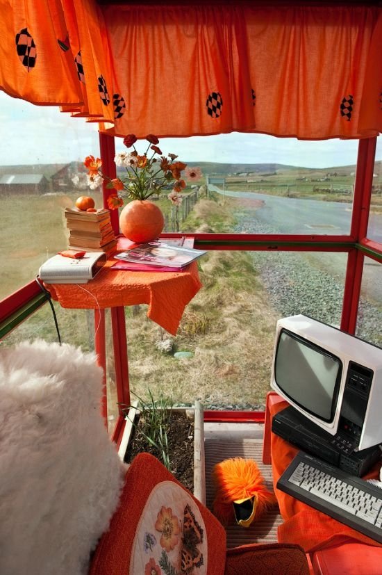 Bus stop, Unst, Scotland