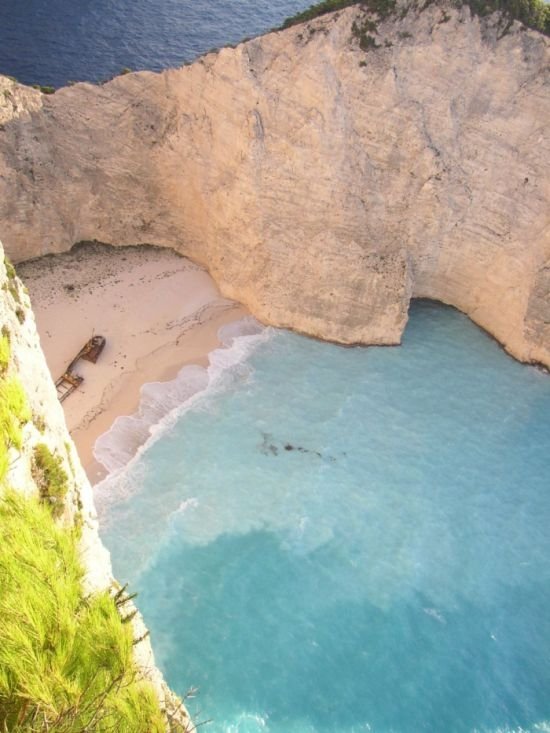 Shipwreck Cove, Navagio Beach on Zakynthos Island, Greece