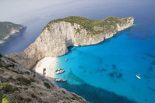 Shipwreck Cove, Navagio Beach on Zakynthos Island, Greece