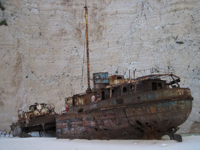 Shipwreck Cove, Navagio Beach on Zakynthos Island, Greece