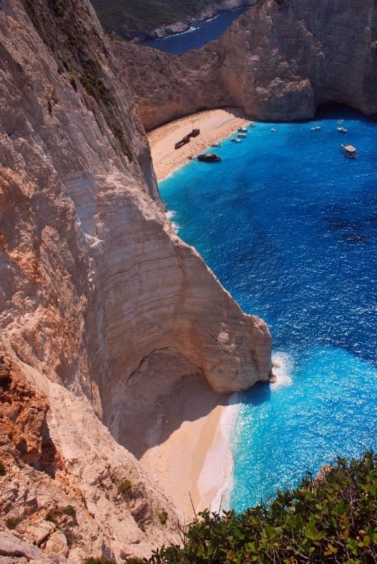 Shipwreck Cove, Navagio Beach on Zakynthos Island, Greece