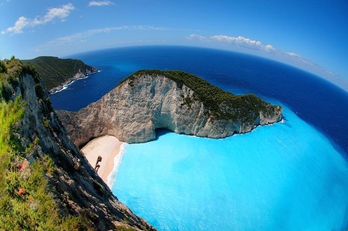 Shipwreck Cove, Navagio Beach on Zakynthos Island, Greece