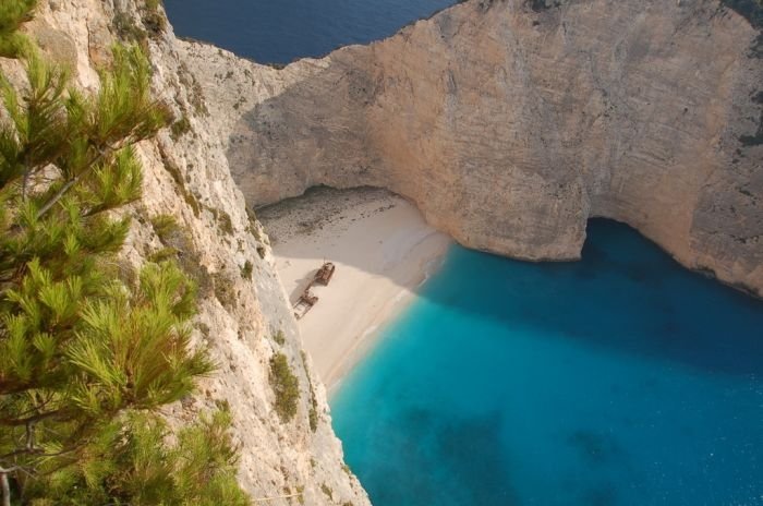 Shipwreck Cove, Navagio Beach on Zakynthos Island, Greece