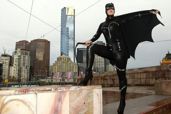 Super hero world record attempt, Federation Square in Melbourne, Australia