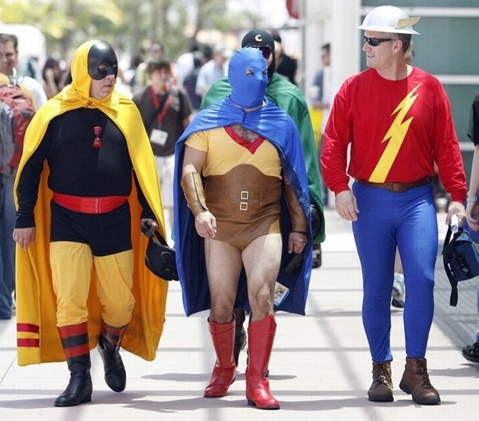 Super hero world record attempt, Federation Square in Melbourne, Australia