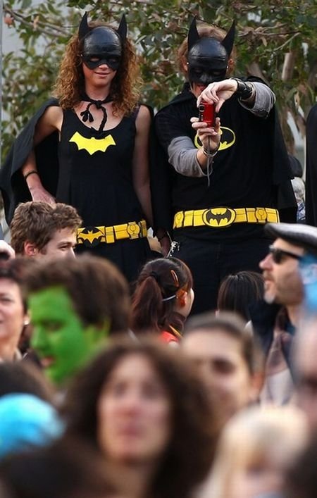 Super hero world record attempt, Federation Square in Melbourne, Australia