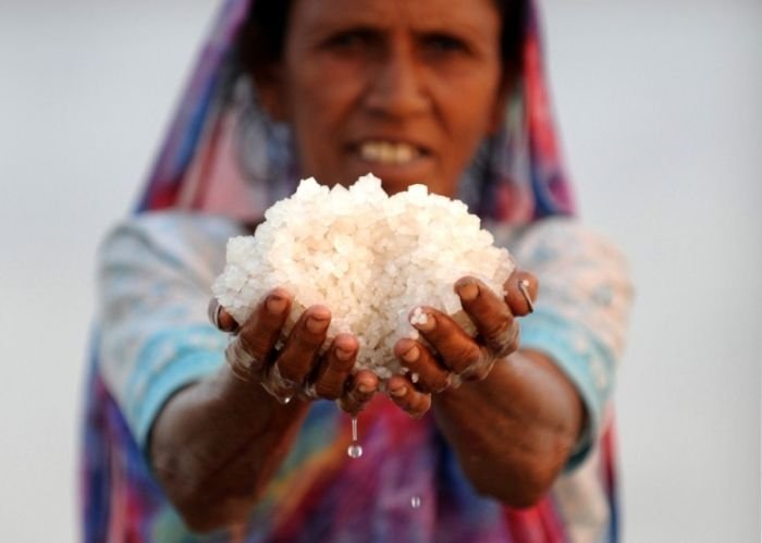 Salt production, India and Indonesia