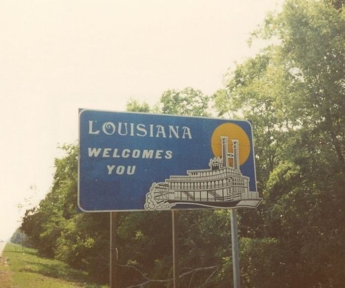 Welcome state sign, United States