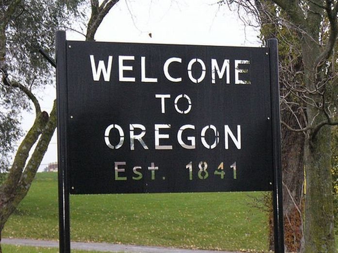 Welcome state sign, United States