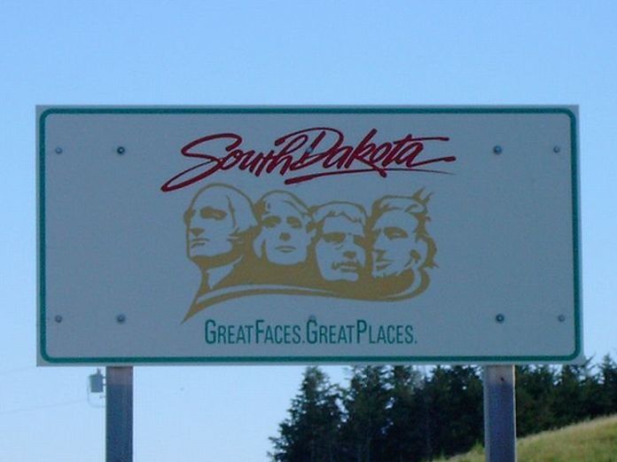 Welcome state sign, United States