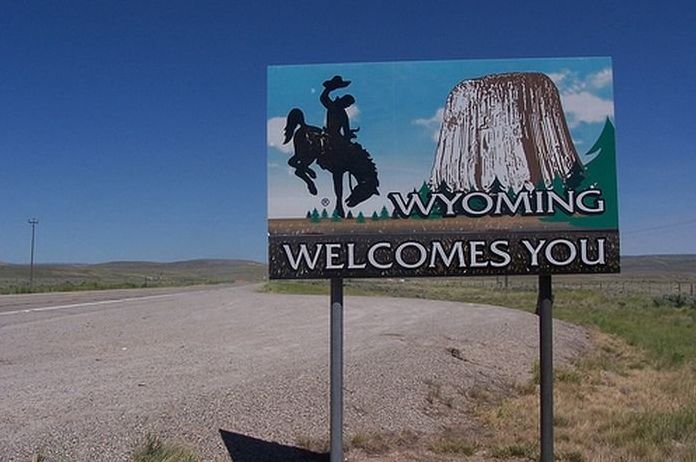 Welcome state sign, United States