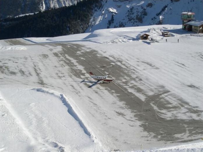 Courchevel airport, France