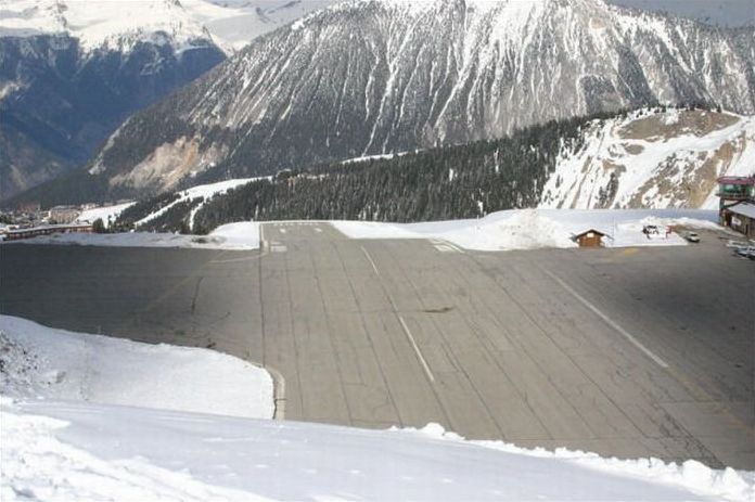 Courchevel airport, France