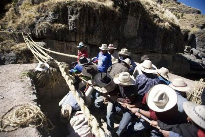 Qeswachaka Bridge, Peru