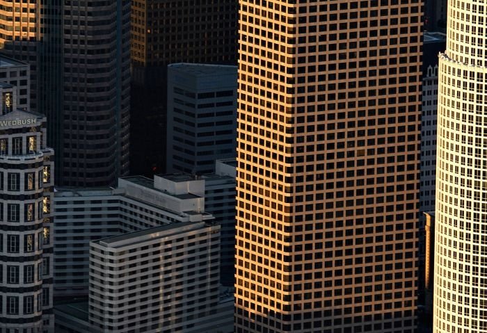 Bird's-eye view of Los Angeles, United States