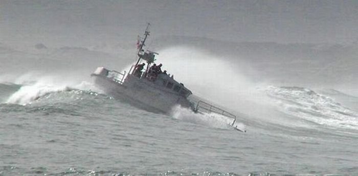 Coast Guard on the giant waves