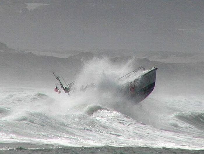 Coast Guard on the giant waves